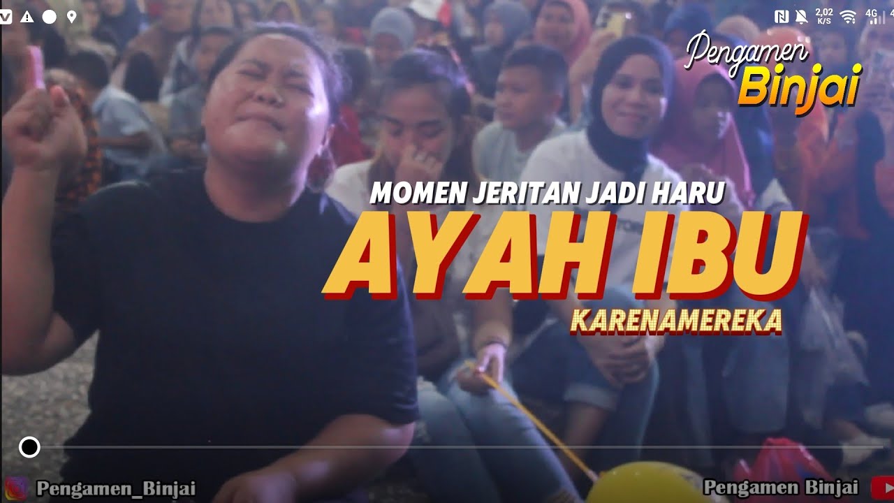 TERIAKAN BERUBAH JADI HARU - LAGU AYAH IBU KARENA MEREKA - LIVE PENGAMEN BINJAI