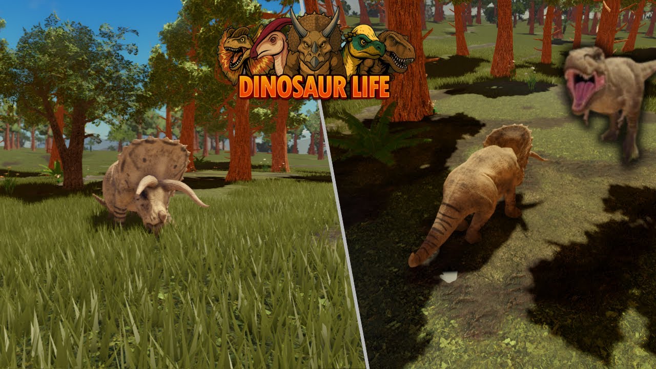 Triceratops goes Hunting in Dinosaur Life│Roblox PT3 🦖