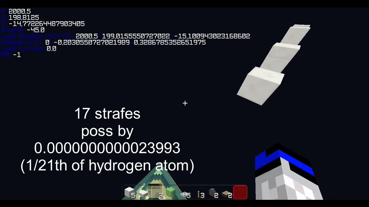 17 Chained 45 strafes - Minecraft's most precise jump
