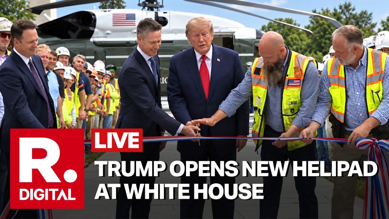 LIVE: US President Donald Trump Opens New White House Helipad With Ribbon-Cutting Ceremony