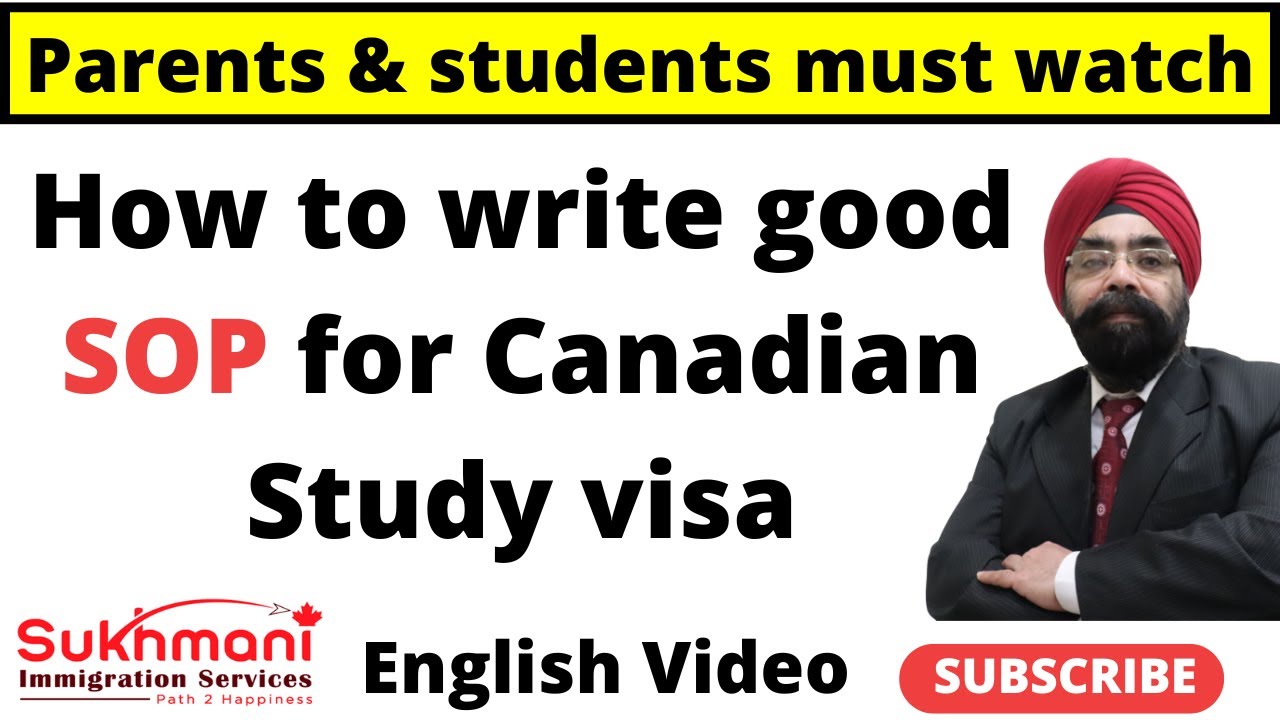 What is SOP--Statement of Purpose || English Video || Sukhmani Immigration || Canadian Immigration|