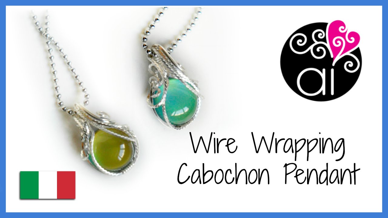 Wire Wrapping Cabochon Pendant | Tutorial Incastonatura Base | Square Wires