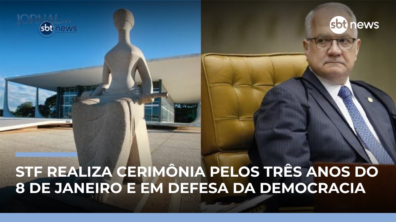 STF realiza cerim&ocirc;nia pelos tr&ecirc;s anos do 8 de Janeiro | #JornaldoSBTNews