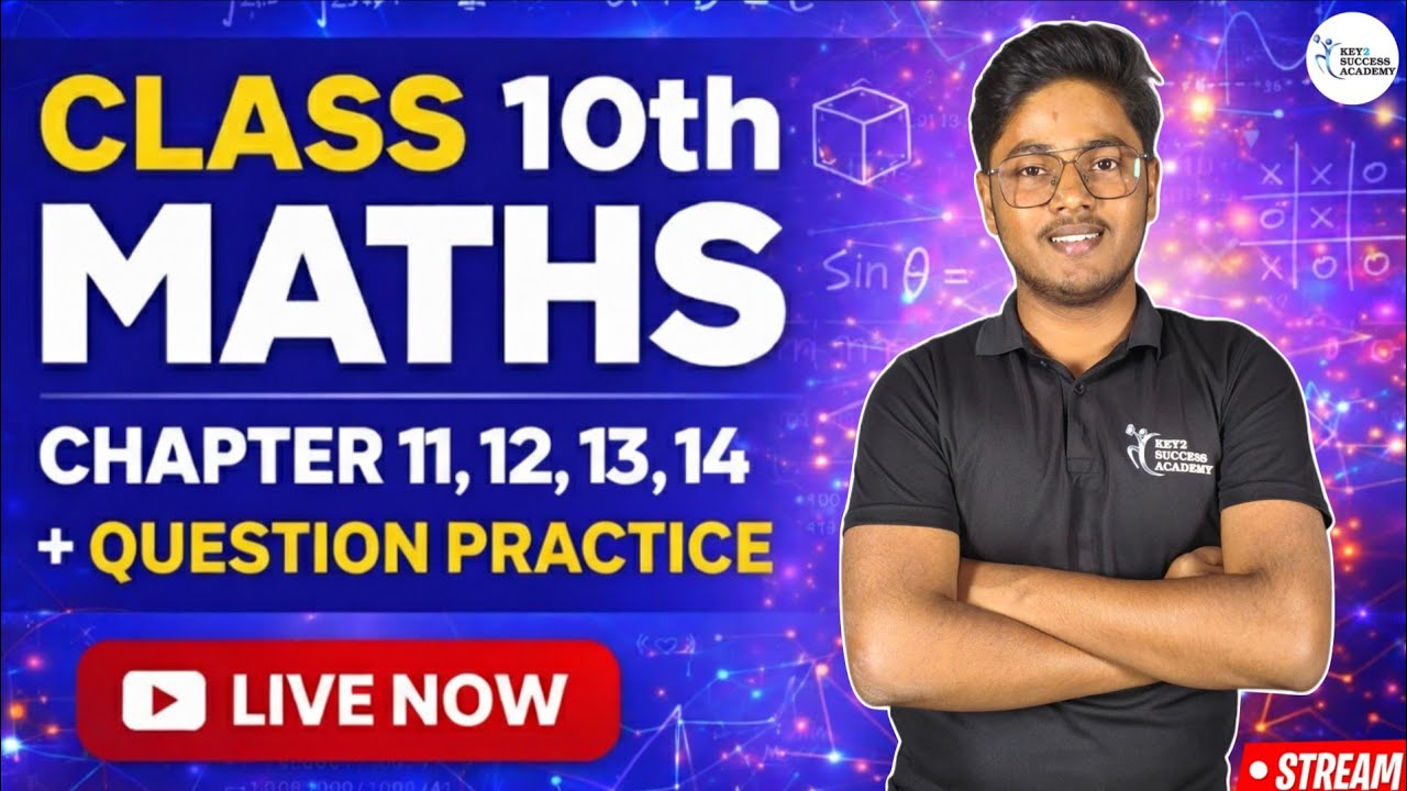 NIGHT-3 Class 10 Maths: Ch 11, 12, 13, 14 in ONE SHOT | 20+ Marks Guaranteed 💯 | LIVE NOW #10thmaths