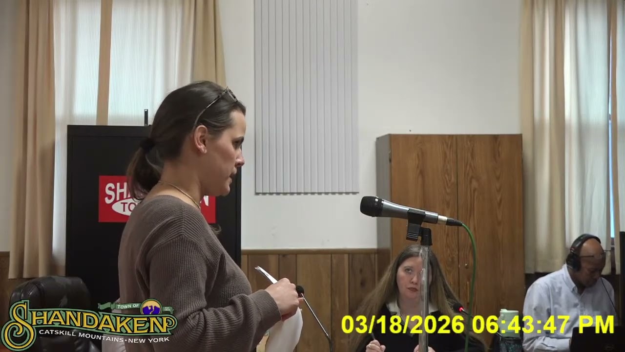 Town of Shandaken 3/18/2026 ZBA Meeting.