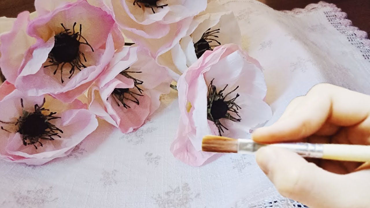 The Japanese Anemone Flower / How To Make Realistic Flowers