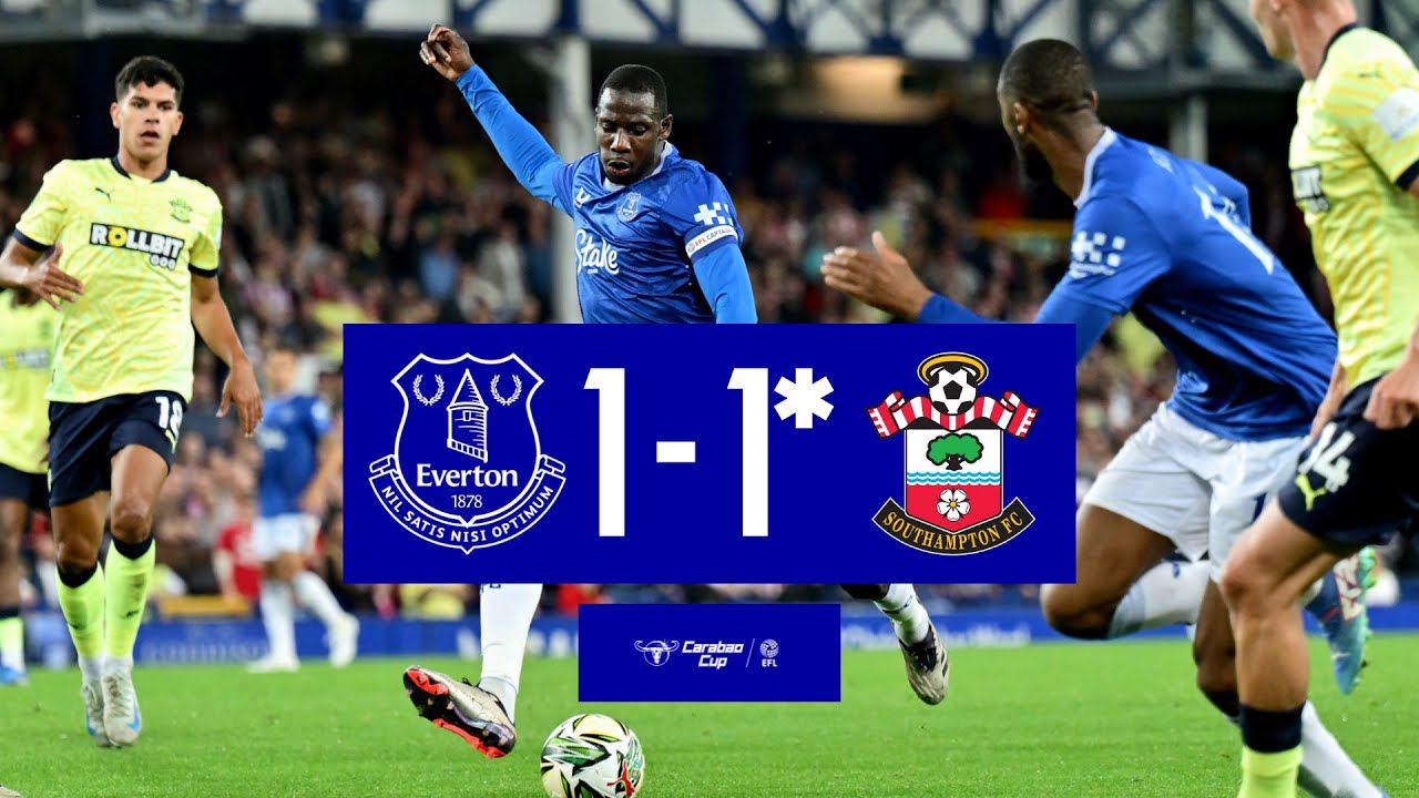 EVERTON 1-1 SOUTHAMPTON (5-6 ON PENALTIES) | Carabao Cup highlights