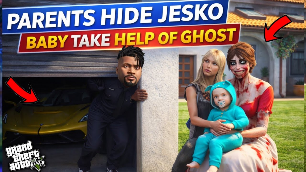 GTA 5: Franklin Hide Jesko From New Born Baby & Baby With Shinchan Invite Kamla Ghost 🥶😰Ps gamester