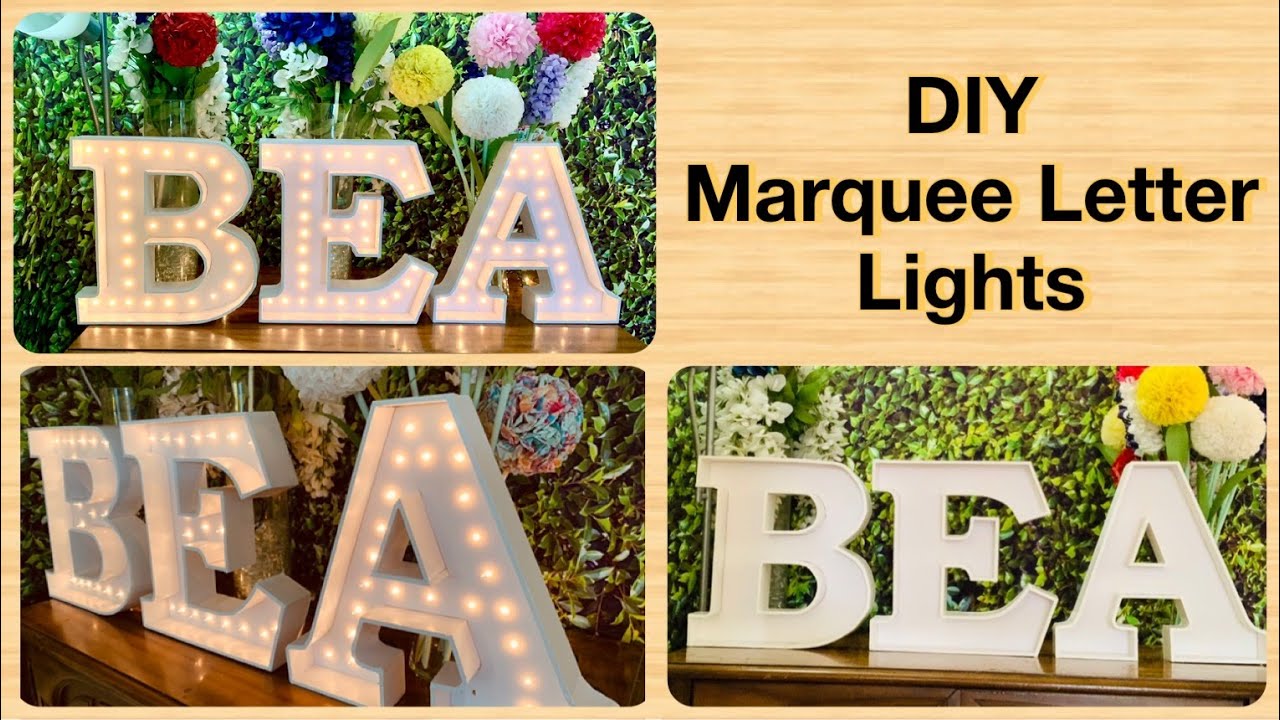 DIY | How To Make Marque Letters | With Lights | Using Foam Board