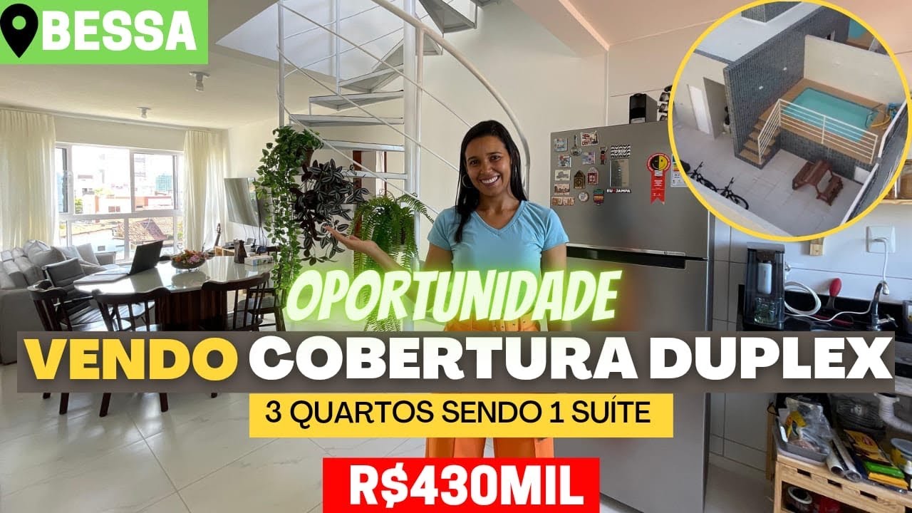 (❤️VENDIDO) COBERTURA DUPLEX com piscina  no bairro do Bessa em João Pessoa, 3 QUARTOS