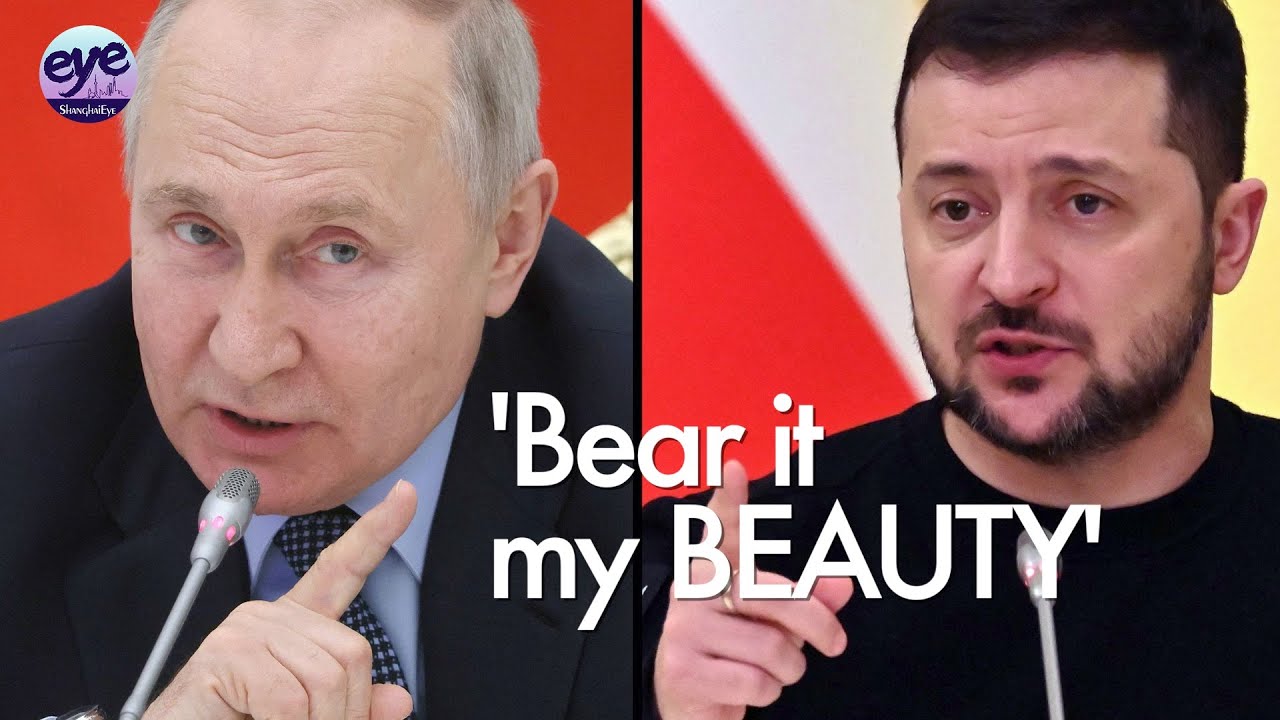 Russia's Putin exchanges words with Ukraine's Zelensky on camera, with France's Macron as witness
