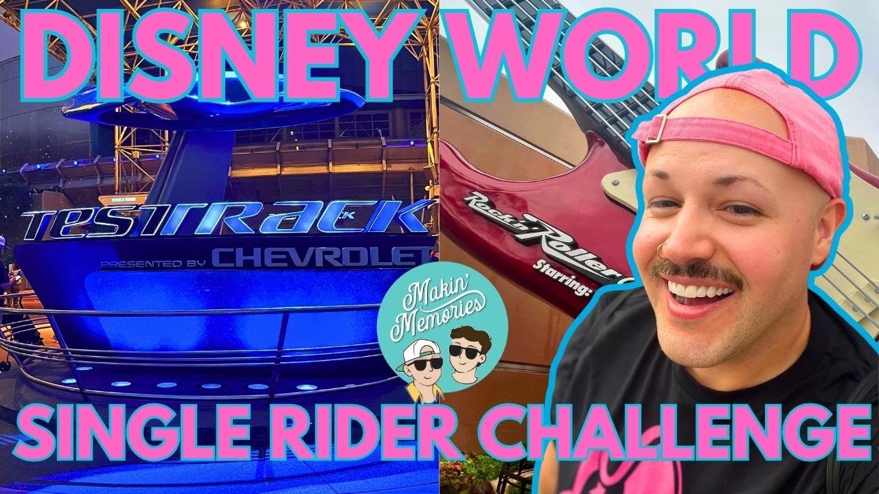 ALL Disney World Single Rider Lines! | DISNEY WORLD 4 PARK CHALLENGE!