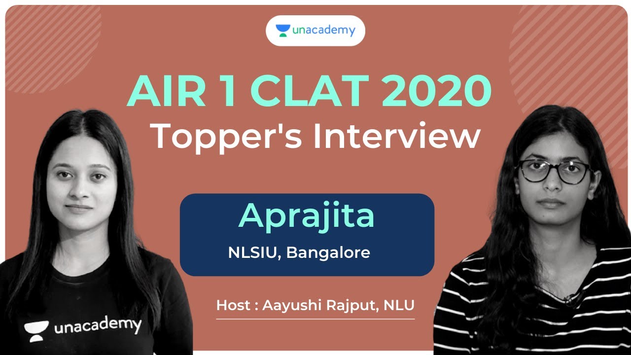 AIR 1 CLAT 2020 Aprajita's Strategy | CLAT Topper Interview | रैंक 1 CLAT 2020 | Aayushi Rajput