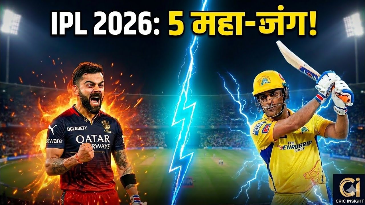 IPL 2026 के 5 सबसे खतरनाक मुकाबले 😱 | Dhoni vs Kohli 🔥