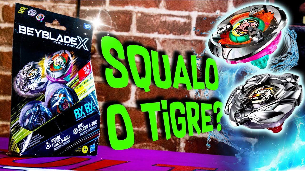 Gill Shark sfida Pearl Tiger! | BEYBLADE X unboxing e combo!
