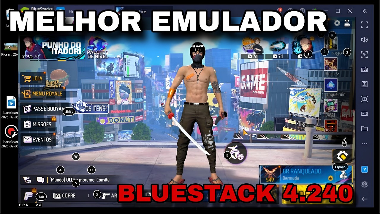 MELHOR EMULADOR PARA PC FRACO EM 2026 BLUESTACKS 4.240😱(SEM LAG E FPS ALTO) 🚀