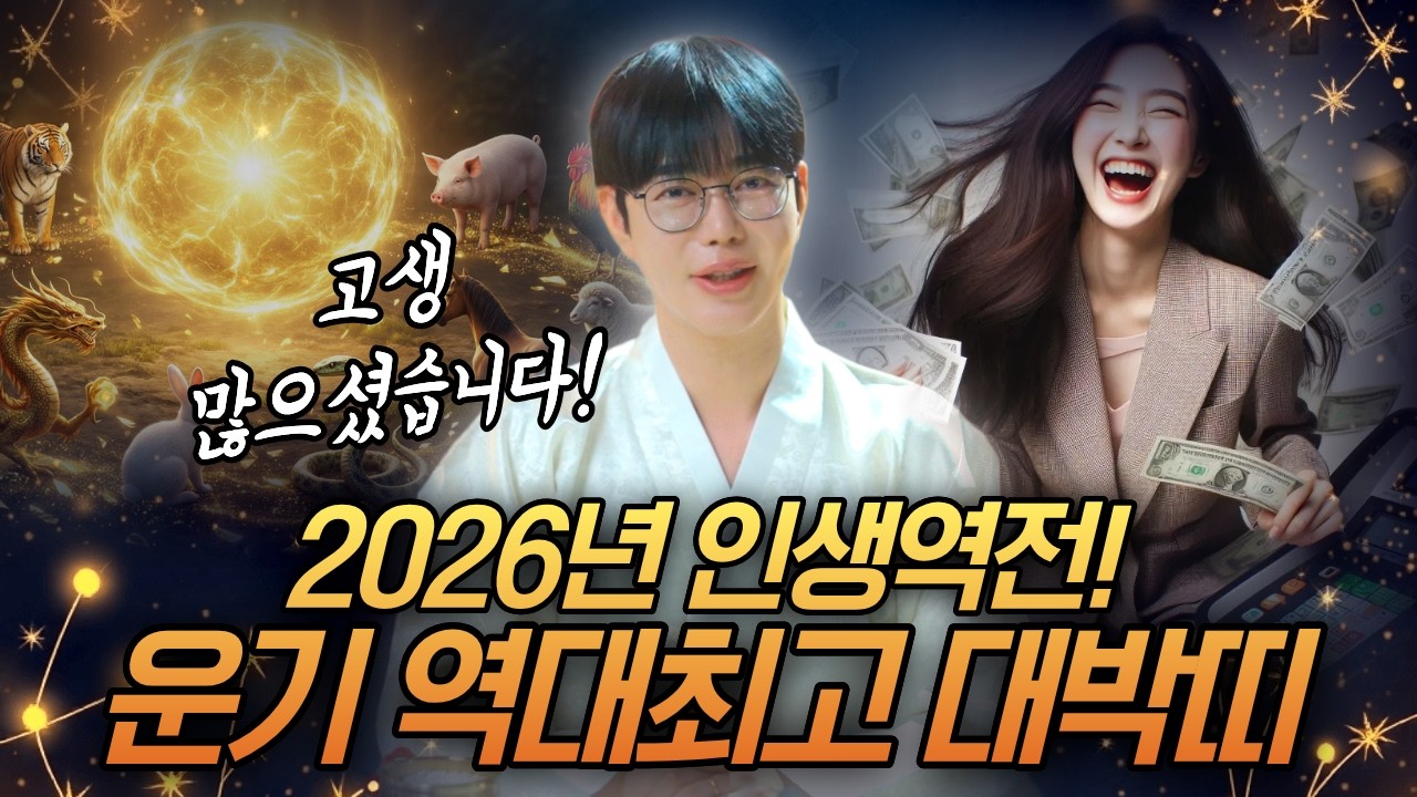 2026년 인생역전! 운기 역대최고! 사업, 연애, 취업 다 터지는 띠! 호명합니다🙏🏻