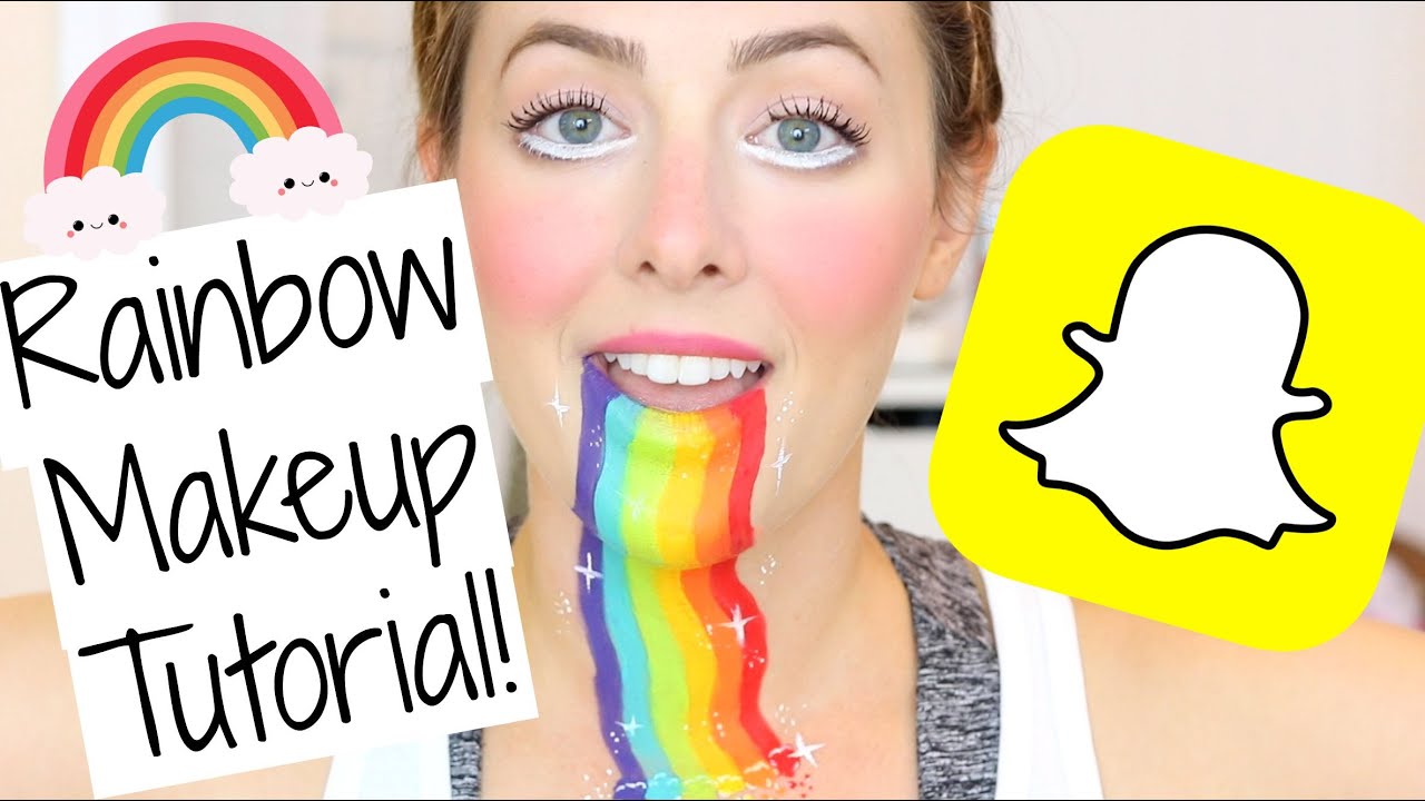 Easy Snapchat Rainbow Halloween Makeup Tutorial!