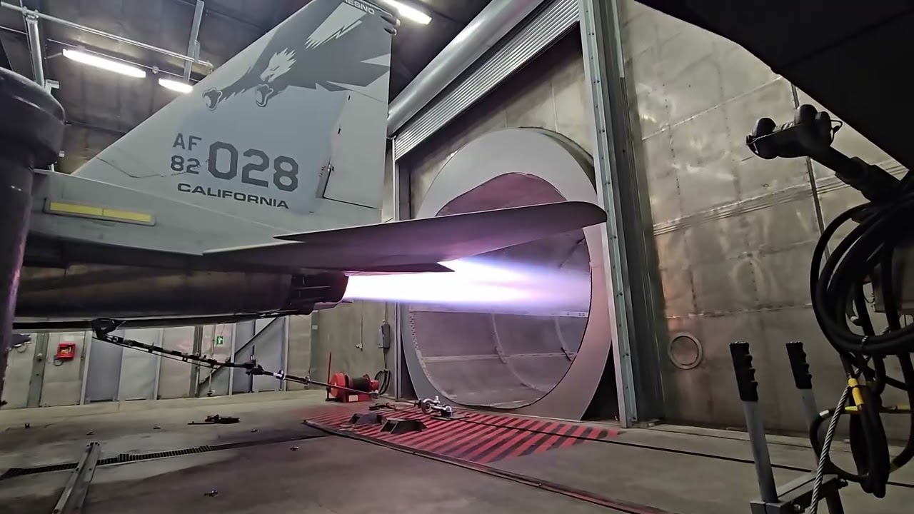 Me running an F-15 Eagle at a Hush House