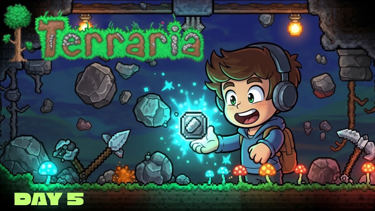 Terraria Day 5: Chill Mining In The Ground