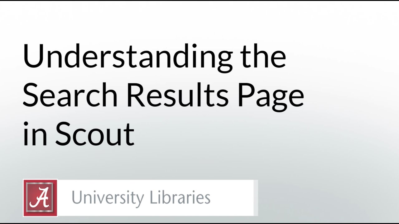 Understanding the Search Results Page in Scout