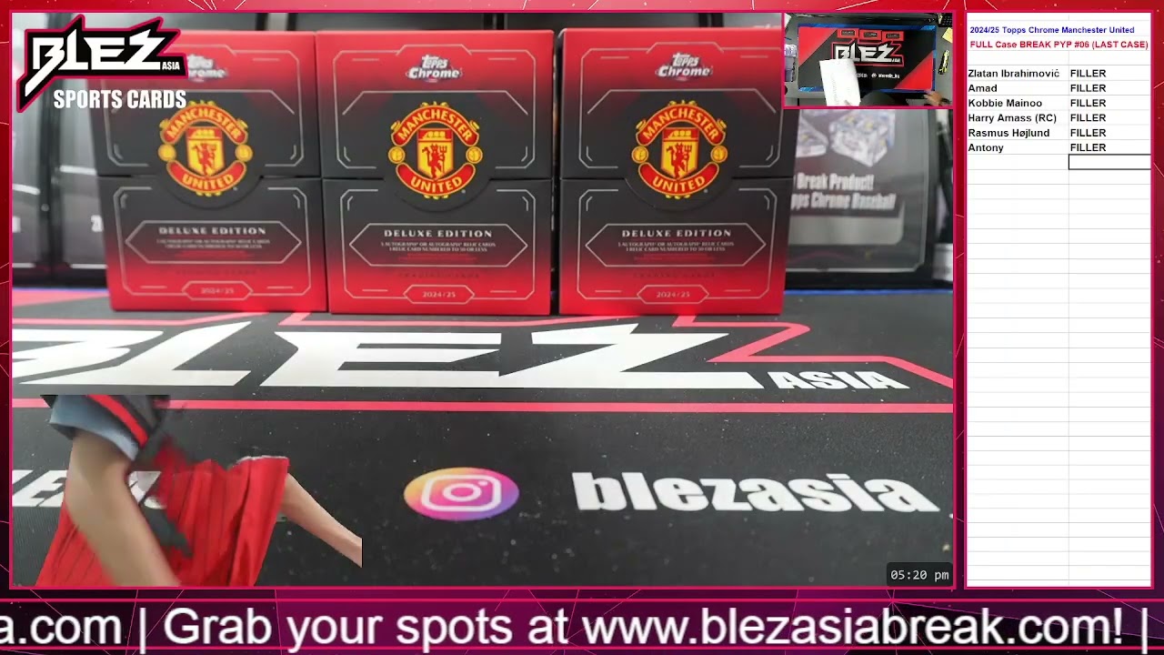 24 25 Topps Chrome Manchester United PYP #6
