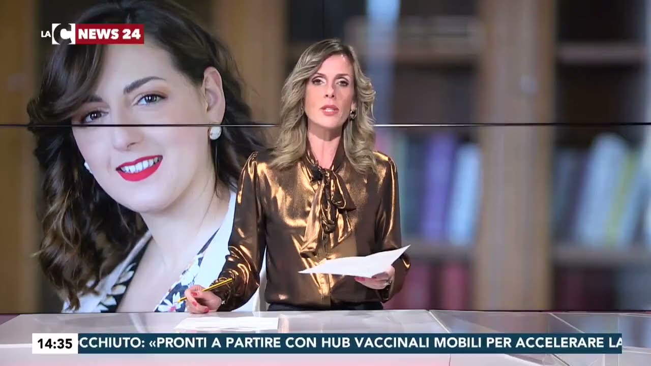 Rossella Galati in bronze metallic blouse