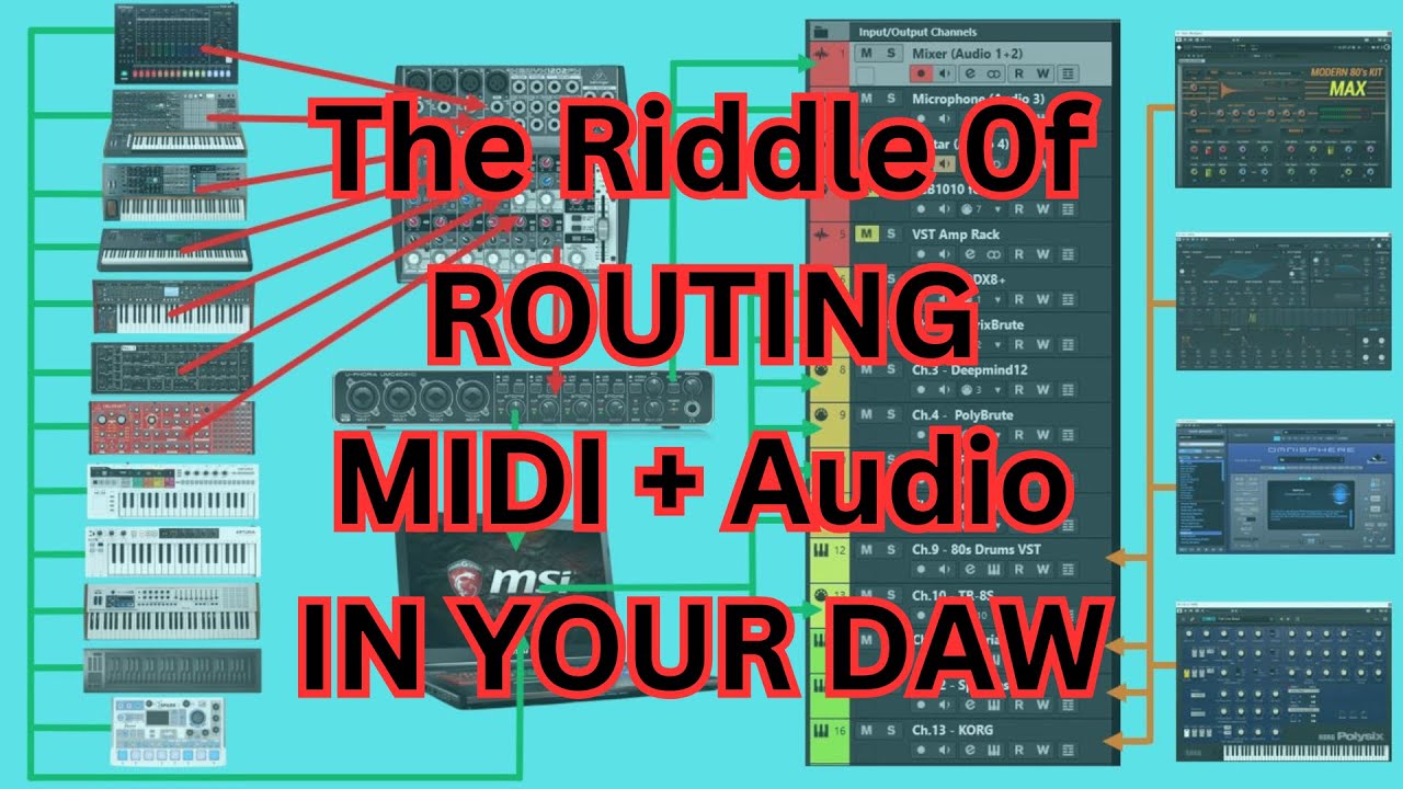 MIDI Masterclass - HOW to Route MIDI and AUDIO in your DAW Explained !!