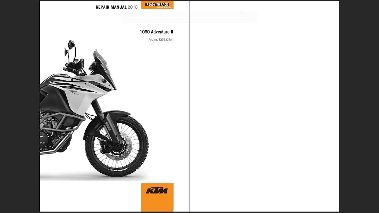 KTM 1090 Adventure R 2017 2018 2019 Service Workshop Repair Manual Download PDF