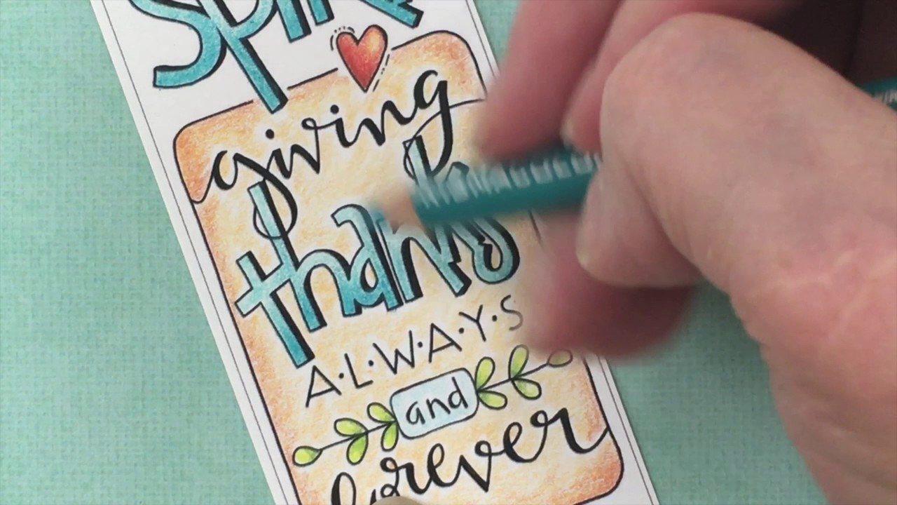 Colored Pencil Gradient Letters Technique