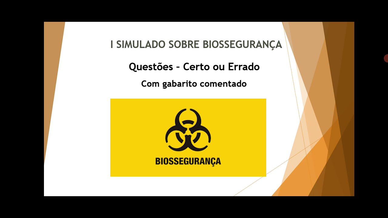 I Simulado de Biossegurança para concursos 2026.