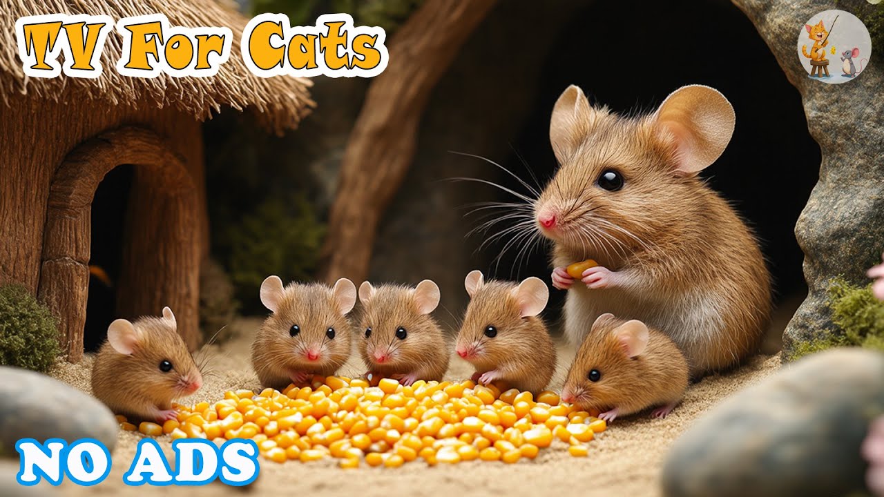 TV FOR CAT😸📺Visual Feast for Cats ~ Mice Partying in Beautiful Garden to Entertain & Relax Your Cats