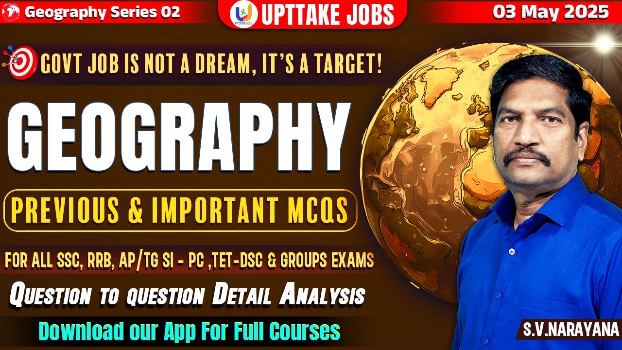 Geography Question Bank for Competitive Exams | 2025 | UPTTAKE JOBS