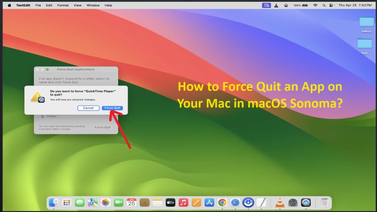 How to Force Quit an App on Your Mac in macOS Sonoma?