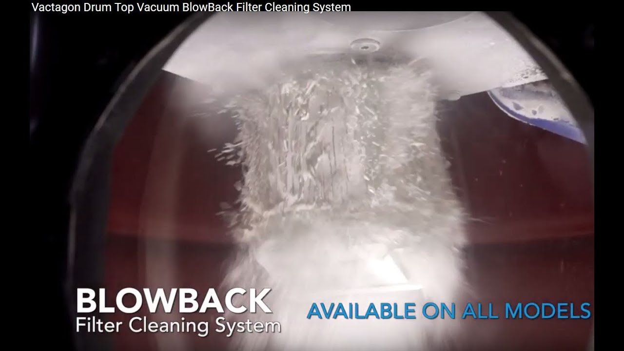 Vactagon Drum Top Vacuum BlowBack Filter Cleaning System