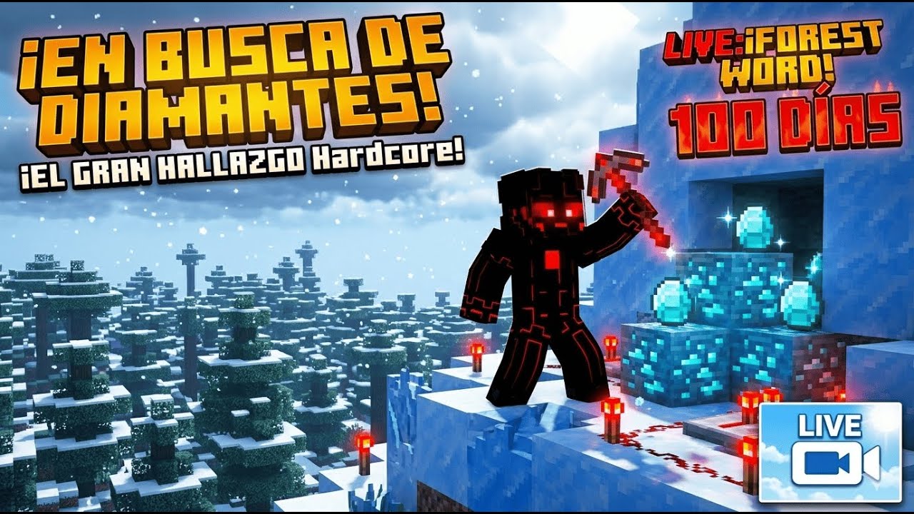 Sobreviviendo 100 días en un bosque  🏕 #minecraft #live #oneblock