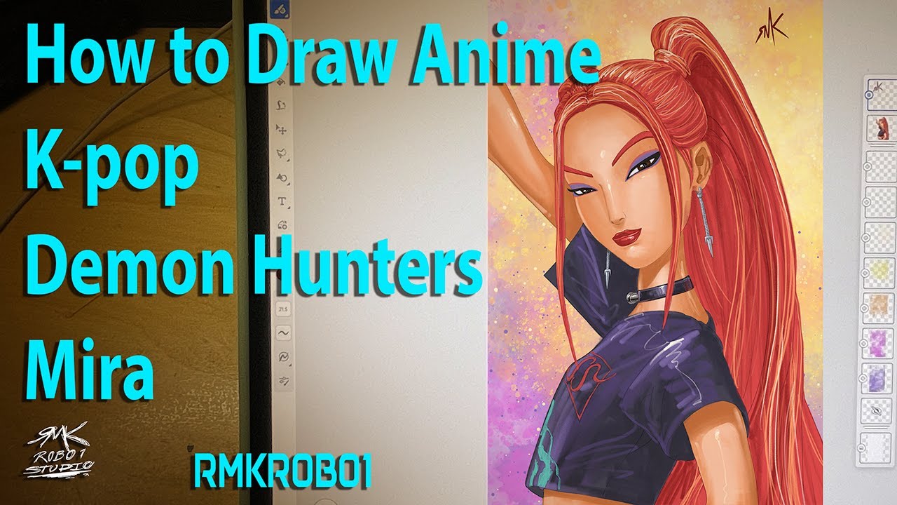 How to Draw Anime K Pop Demon Hunters Mira