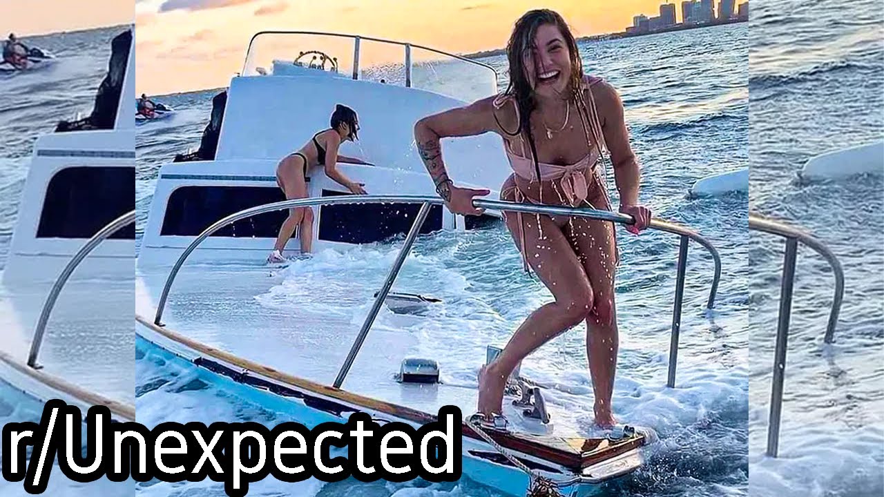 r/Unexpected | Smiling even as the boat sinks...