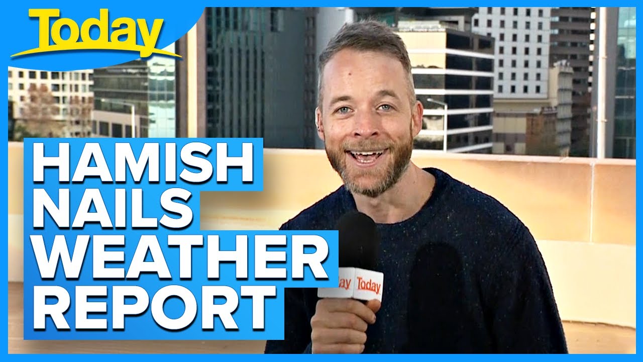 Hamish Blake's improvised weather report cracks up studio | TODAY Show Australia