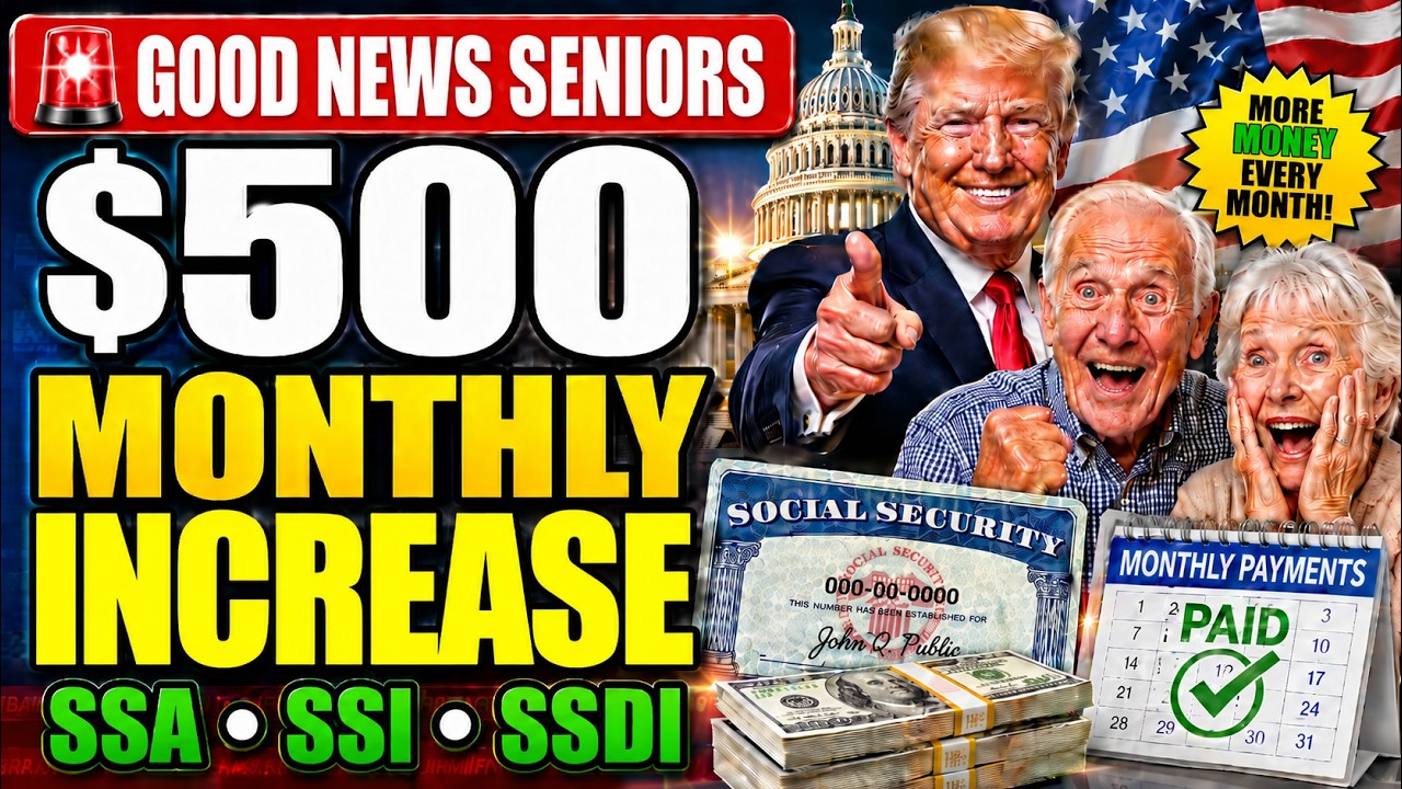 🚨Yes! $500 per month increase for Social Security beneficiaries | SSA, SSI, SSDI payments