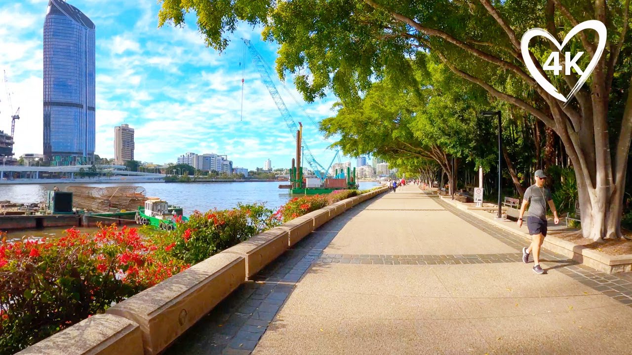 Big Brisbane Bike Ride #2 - Southbank, Kangaroo Point & Riverwalk - Treadmill Background Australia