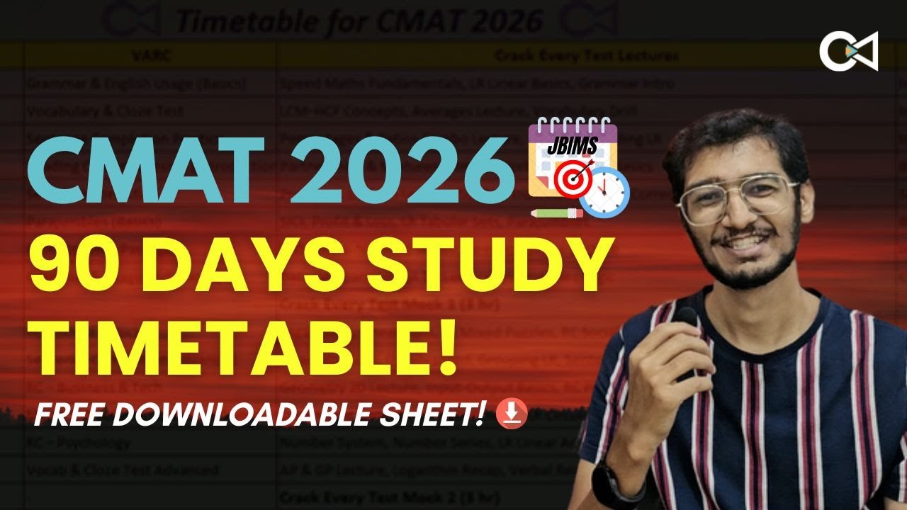 🎯 CMAT 2026: The Only Study Plan You Need (Nov &ndash; Jan Full Schedule) | Crack Every Test