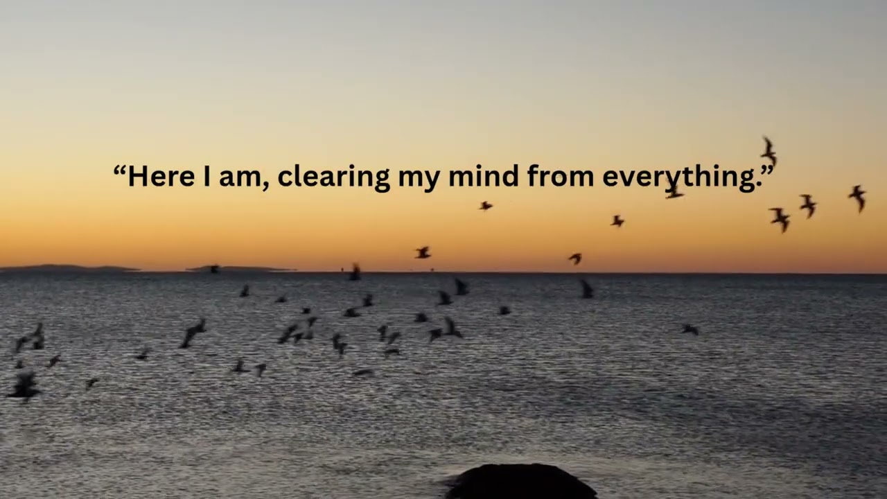 Here I am, clearing my mind. 