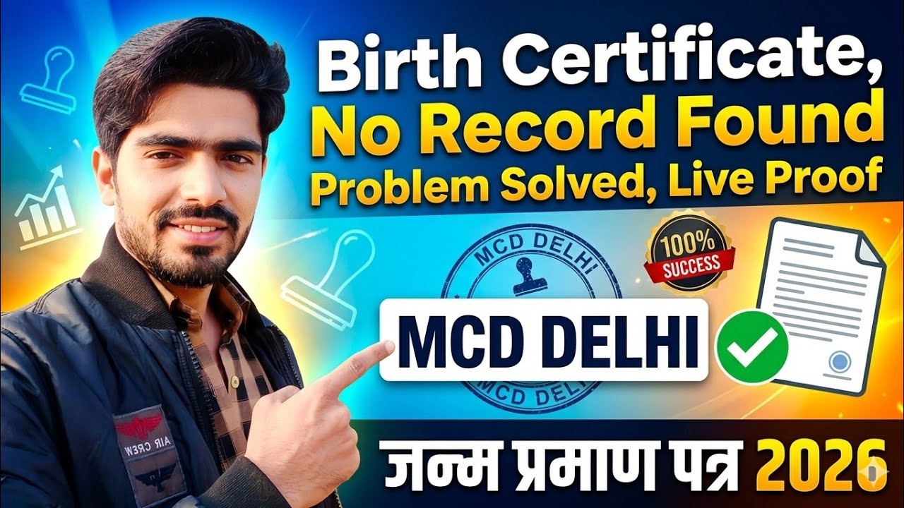 No record found birth certificate mcd delhi | Birth certificate correction online mcd #mcddelhi