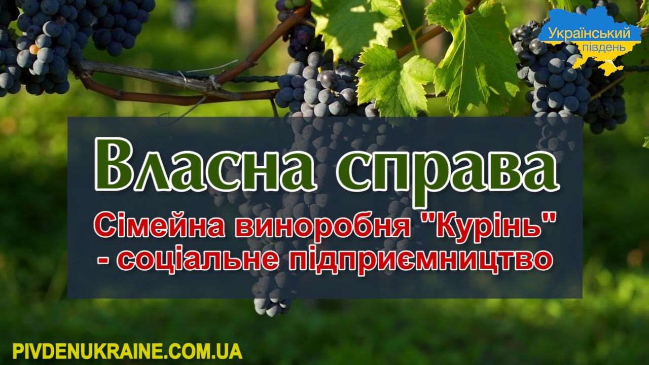 Власна справа. Сімейна виноробня «Курінь» - соціальне підприємництво
