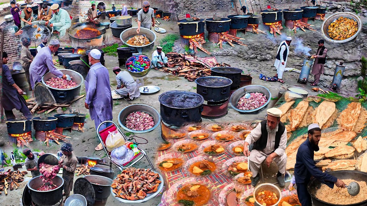 WEDDING FOOD IN KABUL AFGHANISTAN  | FULL WEDDING CEREMONY  FROM COOKING TO CELEBRATION  STREET FOOD