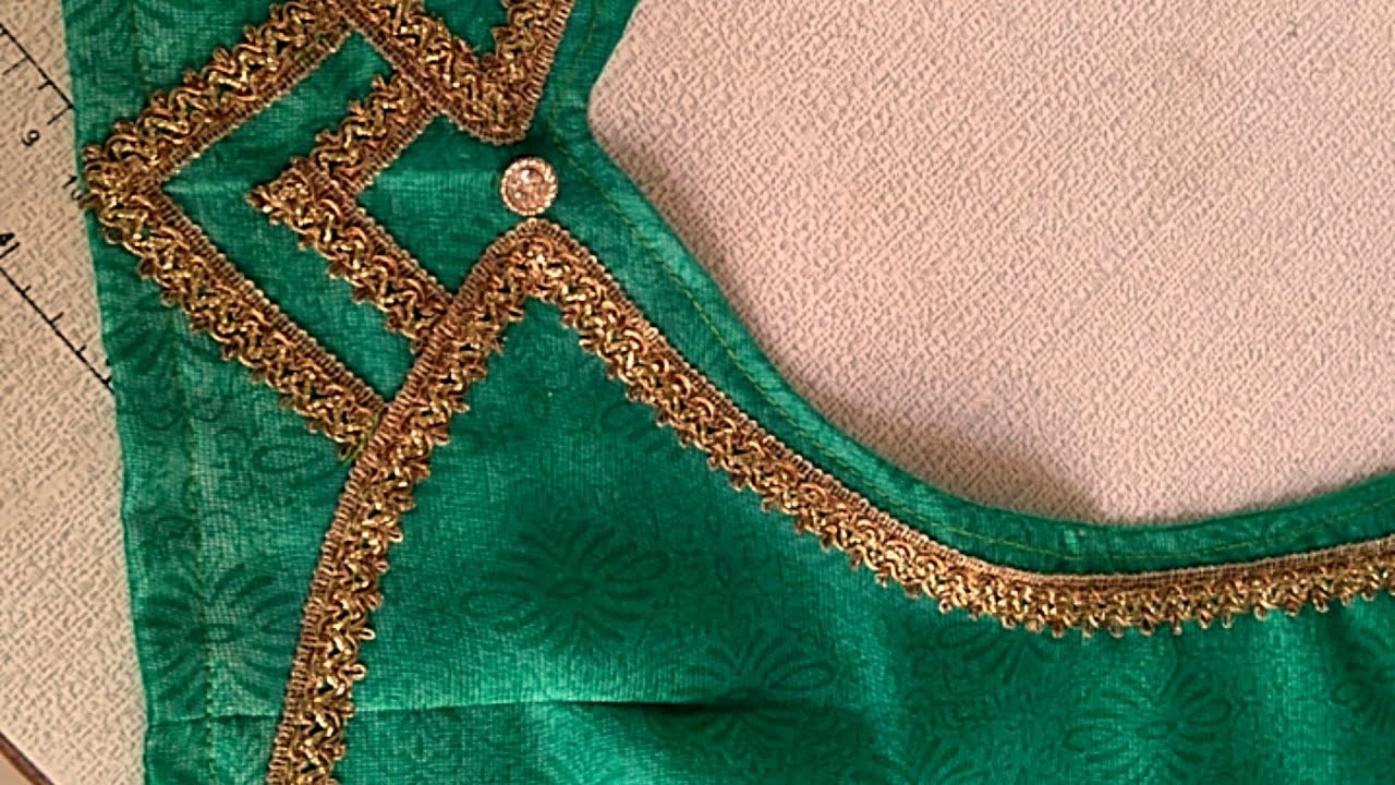 Lace blouse design easy and simple way/By Durgavati Vishwakarm