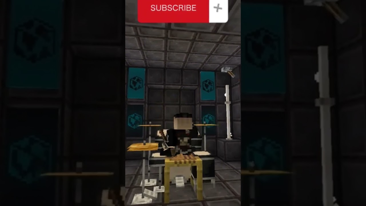 FixCraft plays the drums in Minecraft 