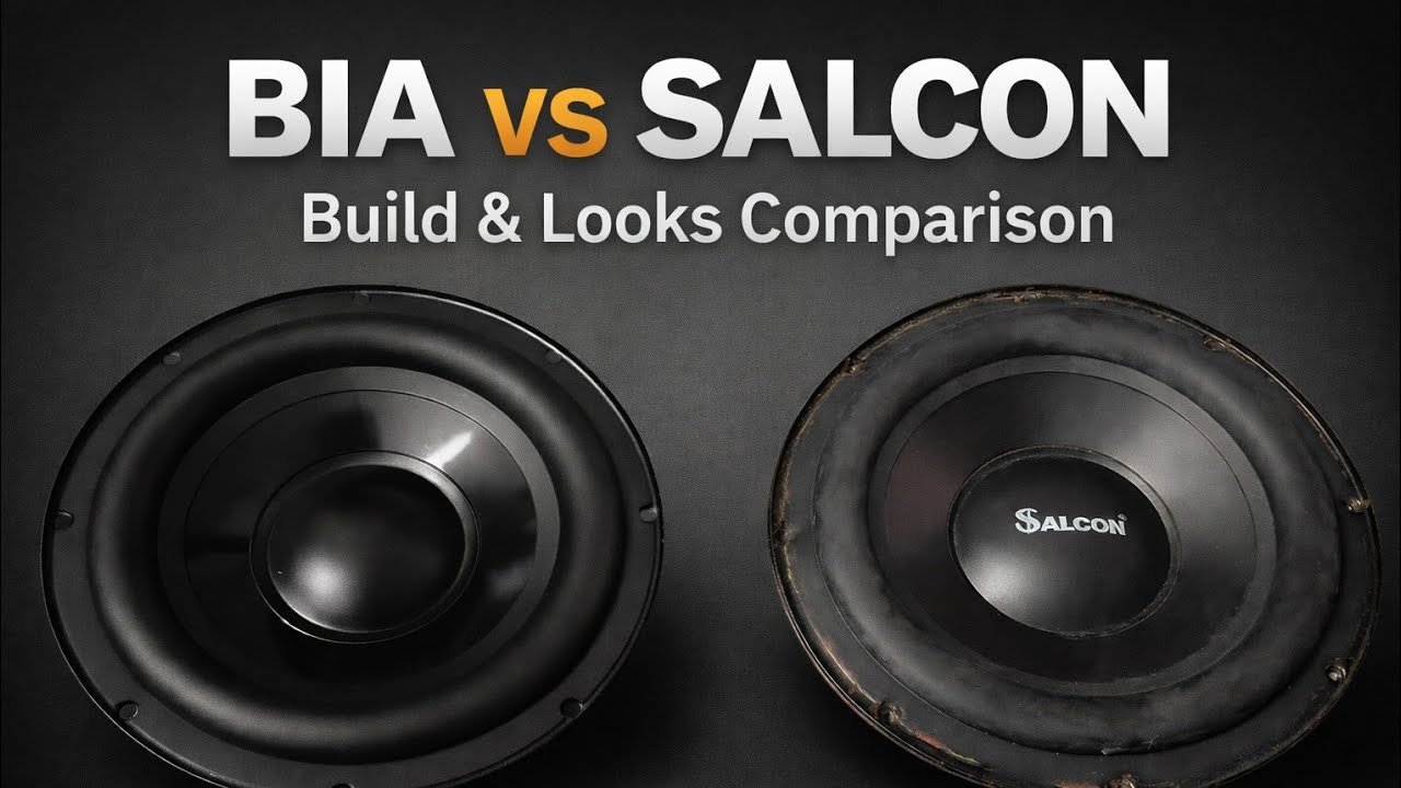 Bia acoustics vs Salcon 8 inch subwoofer build and look comparison.