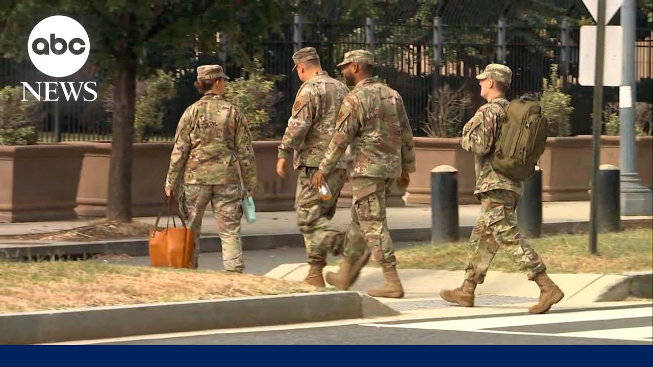 Hundreds of National Guard troops arrive in Washington, D.C.